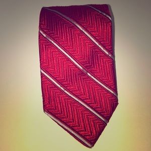 Faconnable red silk tie